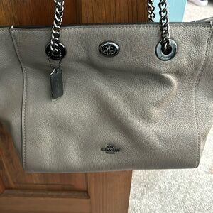 Brand New Coach Chain Tote- Gray